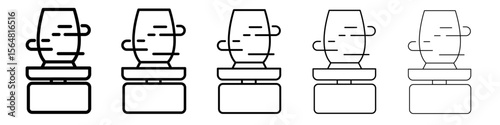 Sculptor icon thin line outline set or collection