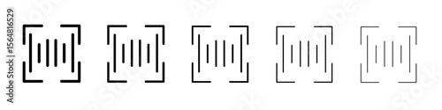 Scan barcode icon thin line outline set or collection
