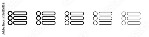select element icon thin line outline set or collection
