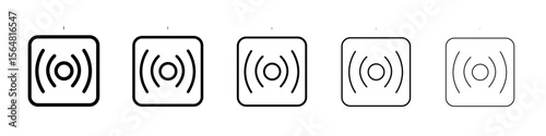 Sensor icon thin line outline set or collection
