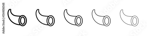 Shofar icon thin line outline set or collection