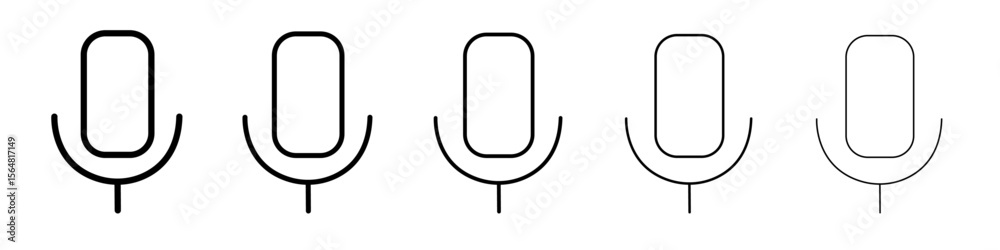 speaker microphone icon thin line outline set or collection speaker microphone icon thin line outline set or collection