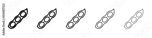 Soybeans icon thin line outline set or collection