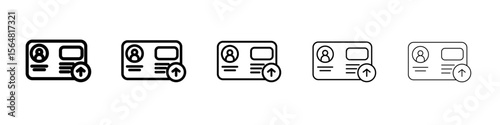 Start up visa icon thin line outline set or collection