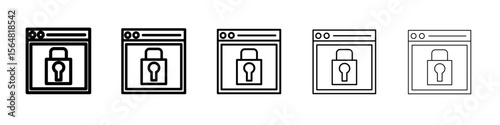 Unauthorized Access icon thin line outline set or collection