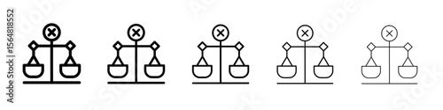 Unfair icon thin line outline set or collection