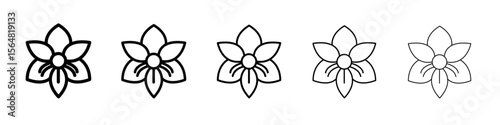 Vanilla icon thin line outline set or collection