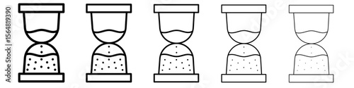 Wait icon thin line outline set or collection