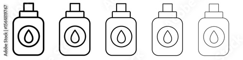 water-based lubricant icon thin line outline set or collection