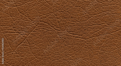Close-up Texture of Brown Faux Leather Detailed Grain and Surface