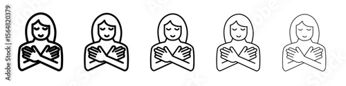 your self care icon thin line outline set or collection