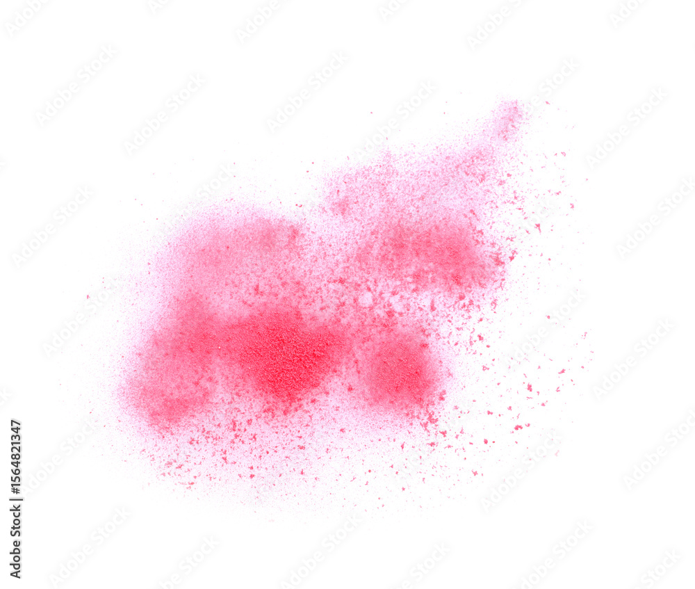 Crushed eye shadow isolated on white, top view. Makeup product Crushed eye shadow isolated on white, top view. Makeup product