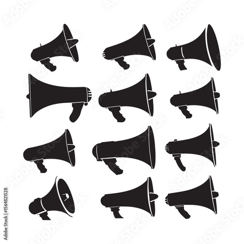 Loudspeaker Shape Silhouette Clipart