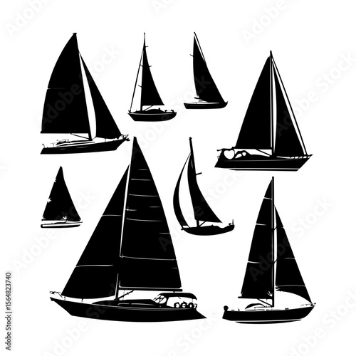 Sailboat Silhouette Art