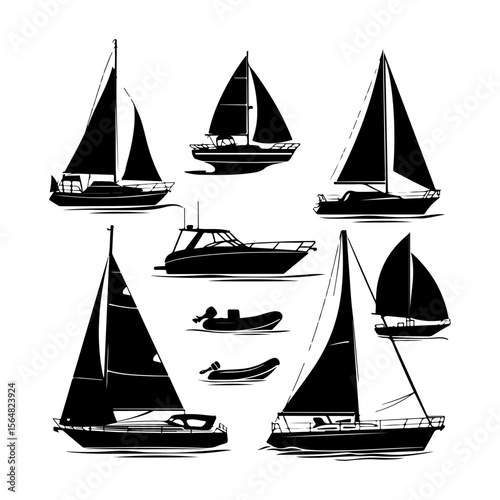 Sailing Boat Vector Design