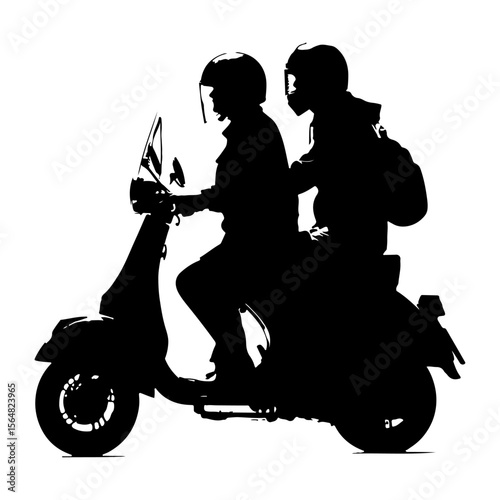 Minimal Scooter Silhouette Design