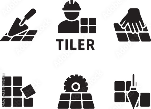 Set of tiler logo icon