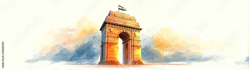 Fototapeta premium 15 August Happy Independence day India, Vector illustration,