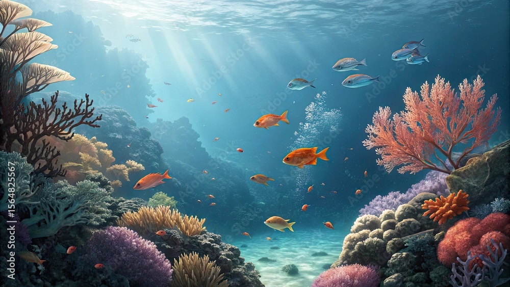 Naklejka premium Reflections of the Unseen Art of illusion dream world imaginary world 