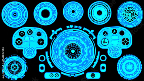 Futuristic Glowing Digital Interface Design