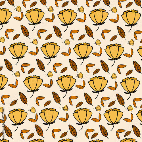 seamless pattern with theme autumn season, perfect for background