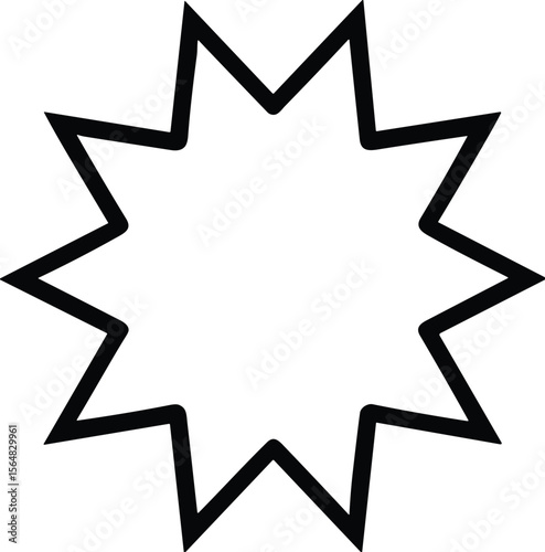 Starburst vector black silhouette print design
