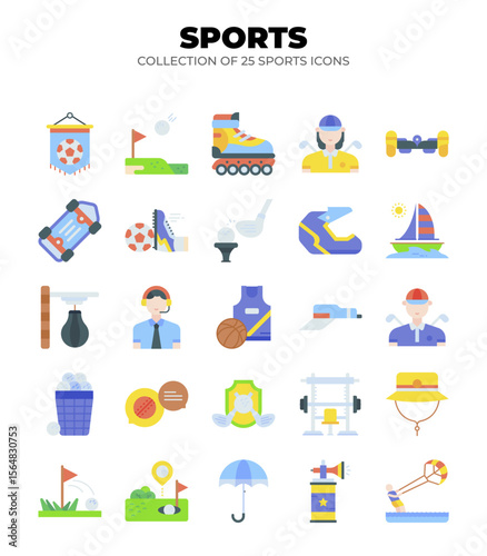 Collection of 25 Colorful Sport Icons