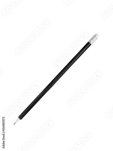 black pencil isolated on white