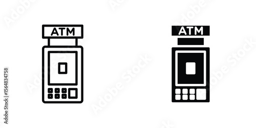 ATM machine icon Simple vector illustration for graphic and web design.