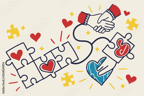 Friendship Puzzle Pattern
