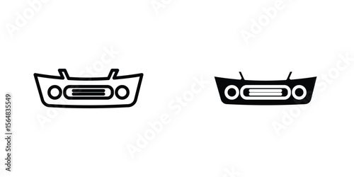 Car bumper icon Simple vector illustration for graphic and web design.