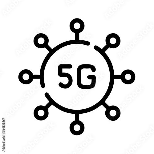 5g network technology icon vector illustration for wireless internet and mobile connection design