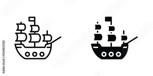 Caravel icon Simple vector illustration for graphic and web design.