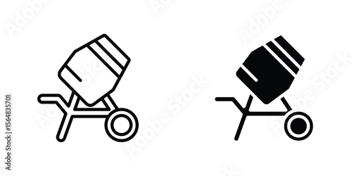 Cement mixer icon Simple vector illustration for graphic and web design.