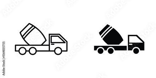 Cement truck icon Simple vector illustration for graphic and web design.