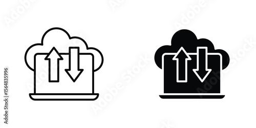 Cloud computing icon Simple vector illustration for graphic and web design.