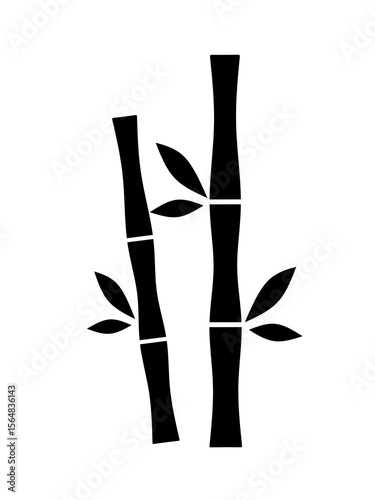 bamboo illustration vector on white background