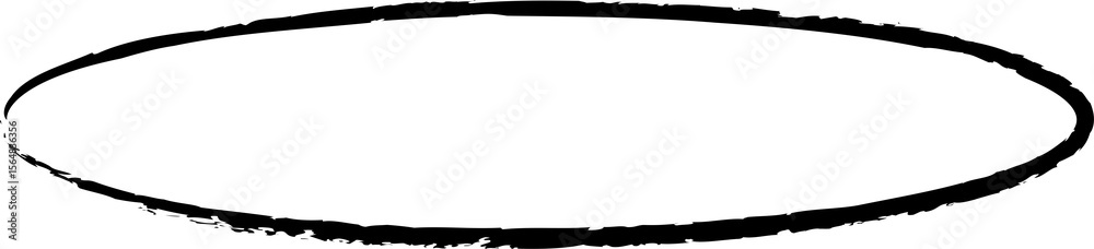 Obraz premium Oval frames brush painted, ink stamp, circle banner