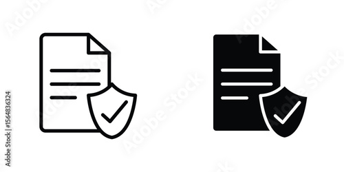 Contract coverage icon Simple vector illustration for graphic and web design.