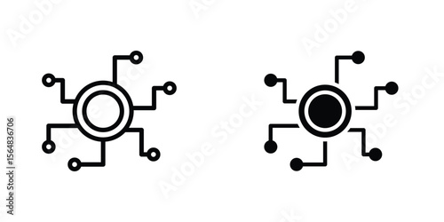 Decentralized icon Simple vector illustration for graphic and web design.