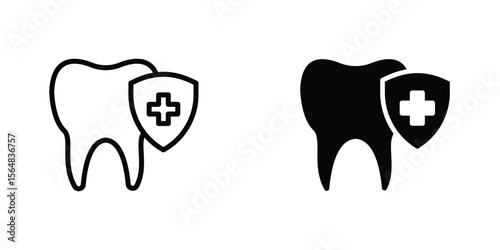 Dental insurance icon Simple vector illustration for graphic and web design.