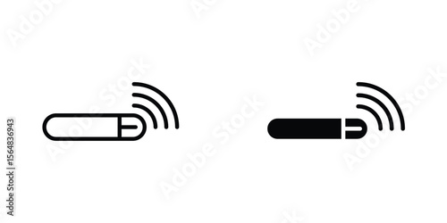 Dog microchip icon Simple vector illustration for graphic and web design.