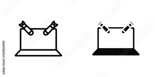 DOS icon Simple vector illustration for graphic and web design.
