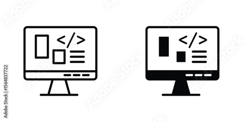 Front end icon Simple vector illustration for graphic and web design.