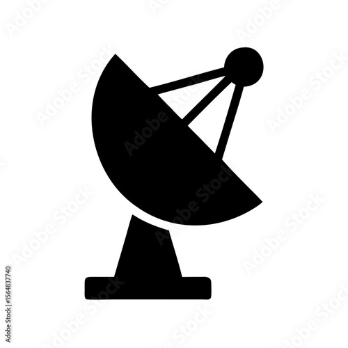 Satellite dish antenna communication technology signal receiver broadcast parabolic earth station icon