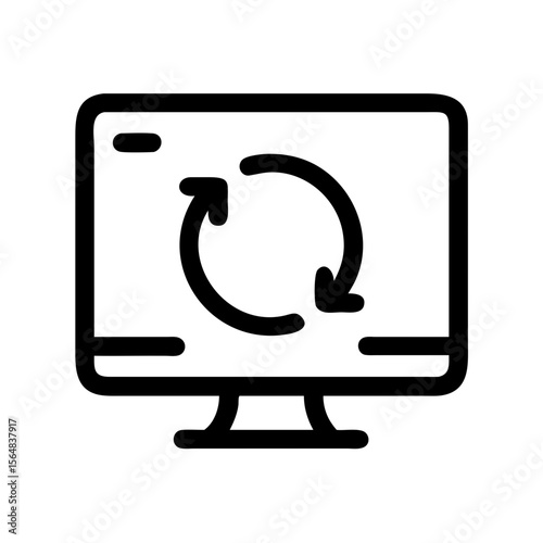 Monitor refresh icon update sync synchronize computer screen display technology system process