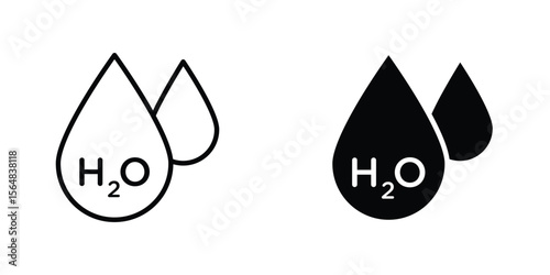 H2o icon Simple vector illustration for graphic and web design.