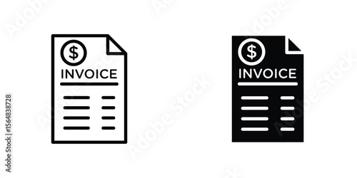 Invoice icon Simple vector illustration for graphic and web design.