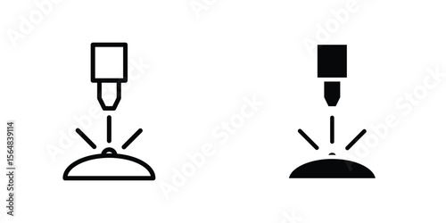 Laser machine icon Simple vector illustration for graphic and web design.