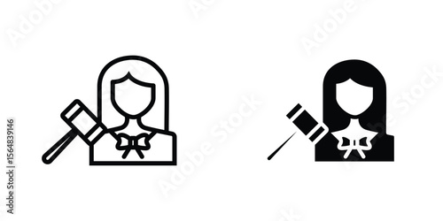 Lawyer icon Simple vector illustration for graphic and web design.